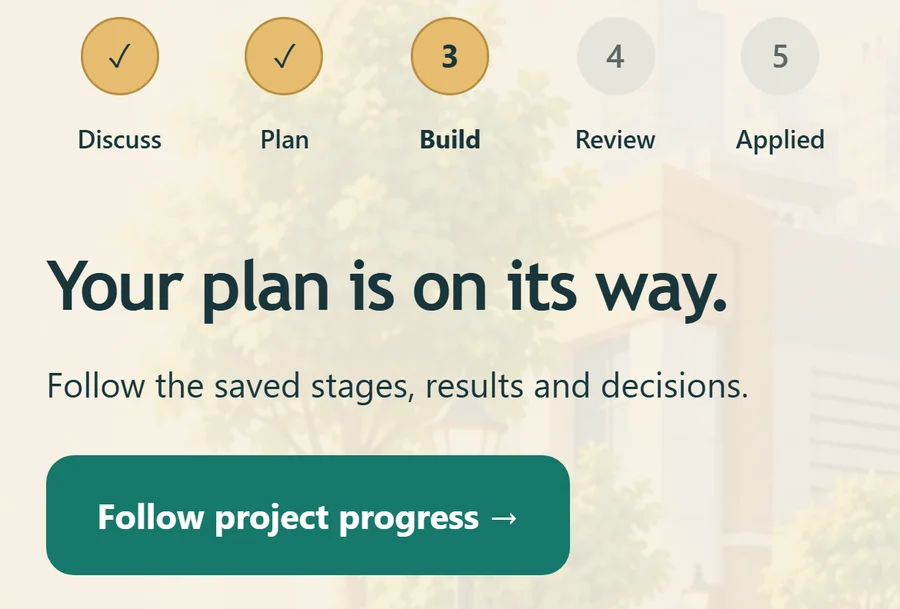 Your plan is on its way